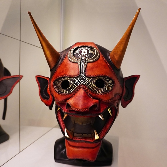 HalloweenHandmade Leather Demon Face Mask Fetish Masquerade BDSM Costume Cosplay - Picture 8 of 8